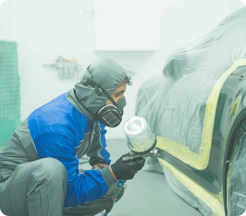 Car paint repair and spray work to fix scratches and body damage