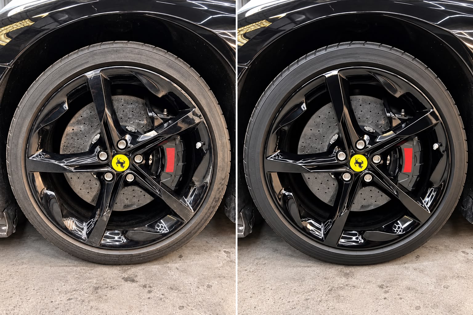 Photo shows Alloy Wheel Repairs by PSR Team